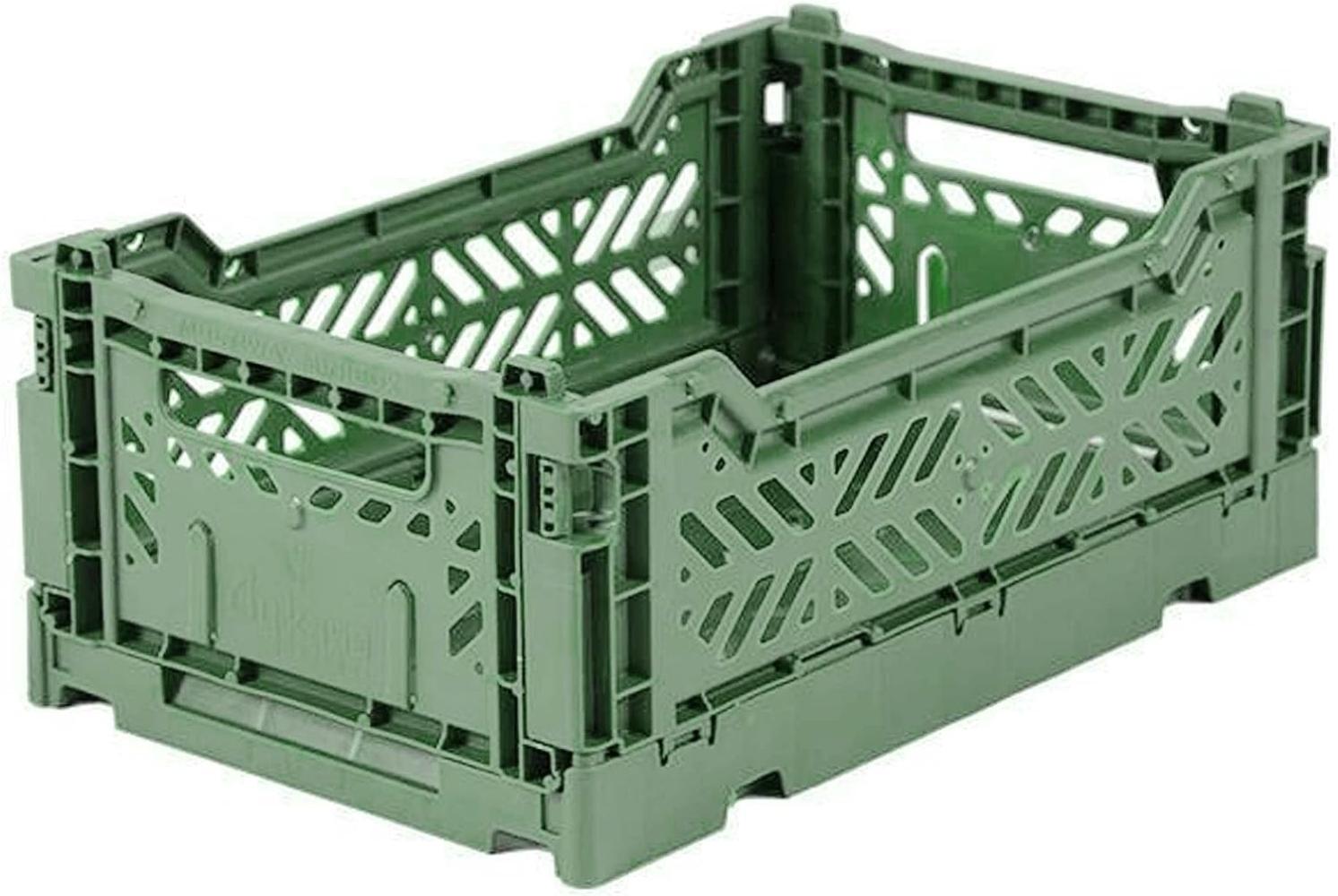 AY-KASA lila, Faltbare Aufbewahrungsbox mit 26,6x17,1x10,5 cm und 4 Liter Volumen - Bunte Klappbox zum Einkaufen und Aufbewahren - Stabile Faltbox aus Plastik - Organizer Box Bild 1