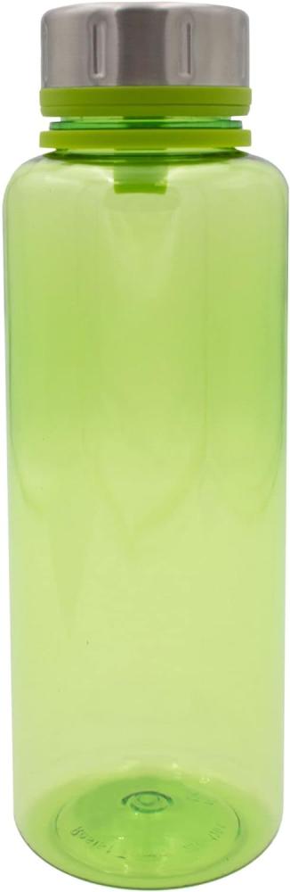 Steuber Trinkflasche Steel-Top 1000ml Kunststoff-Trinkflasche mit Edelstahldeckel, grün Bild 1