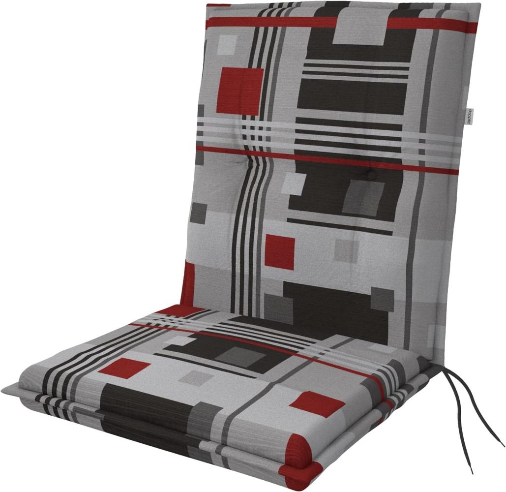 Doppler Sitzauflage "Living" Low, quadrat rot, für Niederlehner (100 x 48 x 6 cm) Bild 1