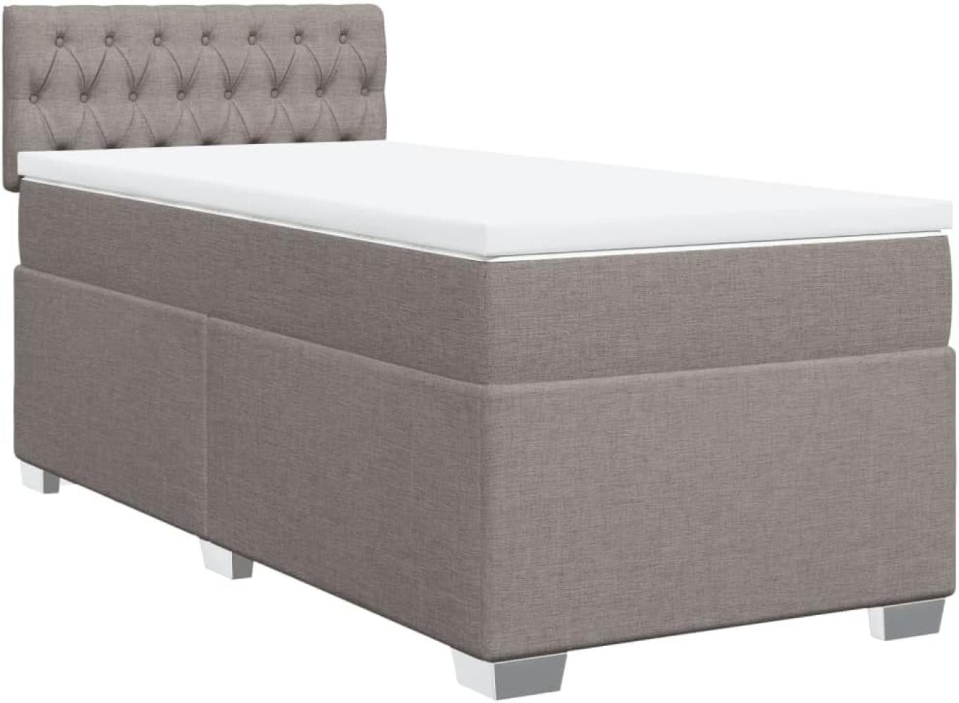 Boxspringbett mit Matratze Taupe 90x200 cm Stoff 3288082 Bild 1