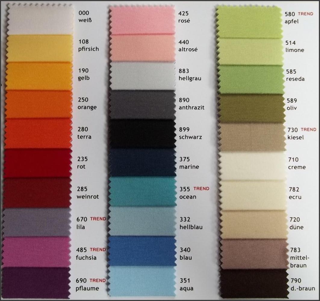 Hahn Haustextilien Jersey-Spannlaken Basic Größe 180-200x200 cm Farbe weiß Bild 1