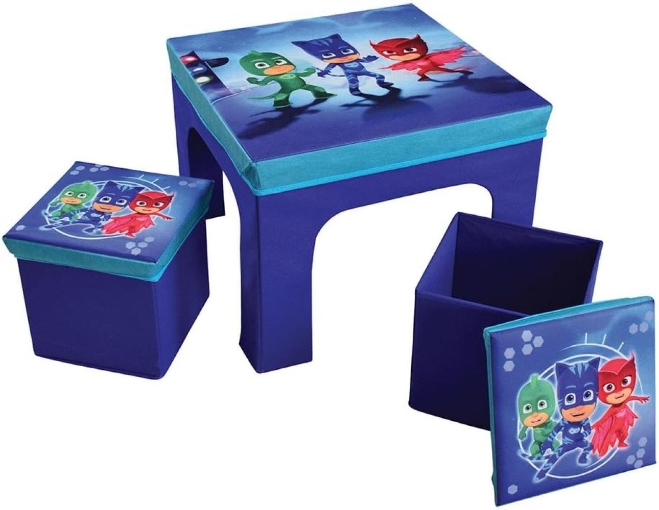 Kinder Klapptisch PJ Mask mit 2 Stühlen, blau Bild 1