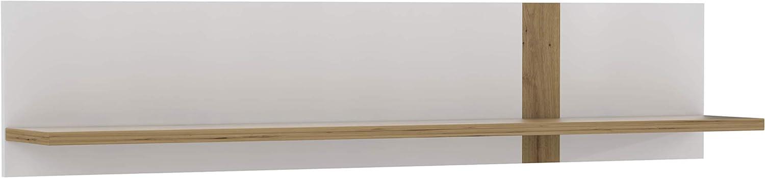 FORTE Tuluza Wandpanel, Holzwerkstoff, Weiß kombiniert mit Artisan Eiche, 140 x 29,6 x 21,9 cm Bild 1