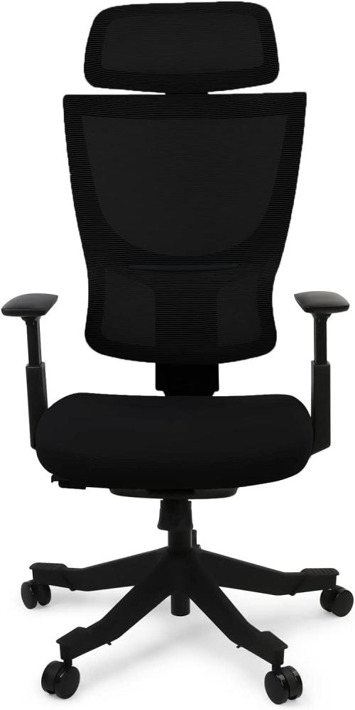 Flexispot BS8 Verstellbare Höhe Verstellbare Rückenlehne Ergonomisches Design Stuhl BackSupport Bürostuhl (Schwarz) Bild 1