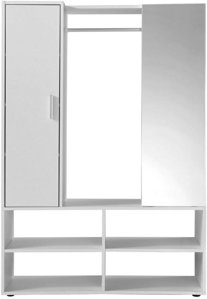 Garderobe Kompaktgarderobe für Diele und Flur in Weiß ca. 105 x 152 x 40 cm AUMA Bild 1