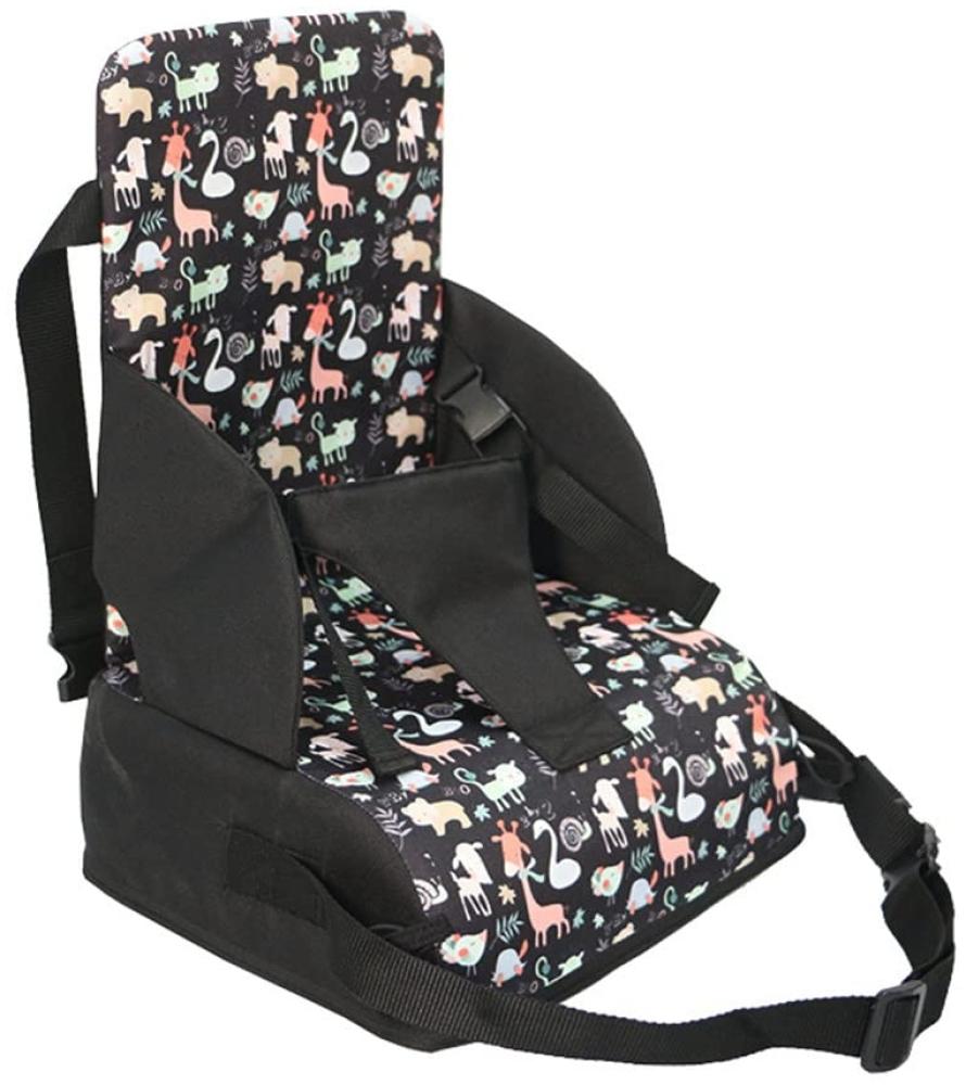 Kinder Sitzkissen Sitzerhöhung Stuhl, Fansu Baby Tragbar Sitzkissen Sicherheit Design Verstellbar Zerlegbar Kleinkinder Esszimmerstuhl ErhöHen Pad Esszimmer Boostersitze (schwarzes tier) Bild 1
