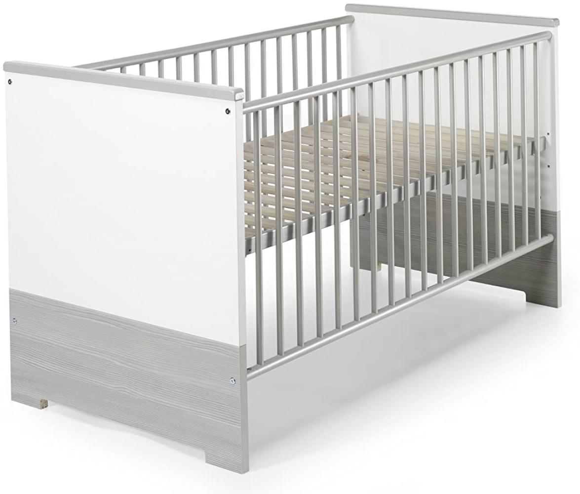Schardt 'Eco Silber' Kombi-Kinderbett weiß / grau Bild 1