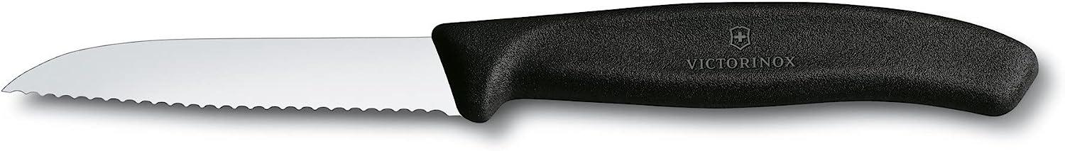 VICTORINOX Kochmesser silber, schwarz glänzend, poliert, Klinge: 8,0 cm Bild 1