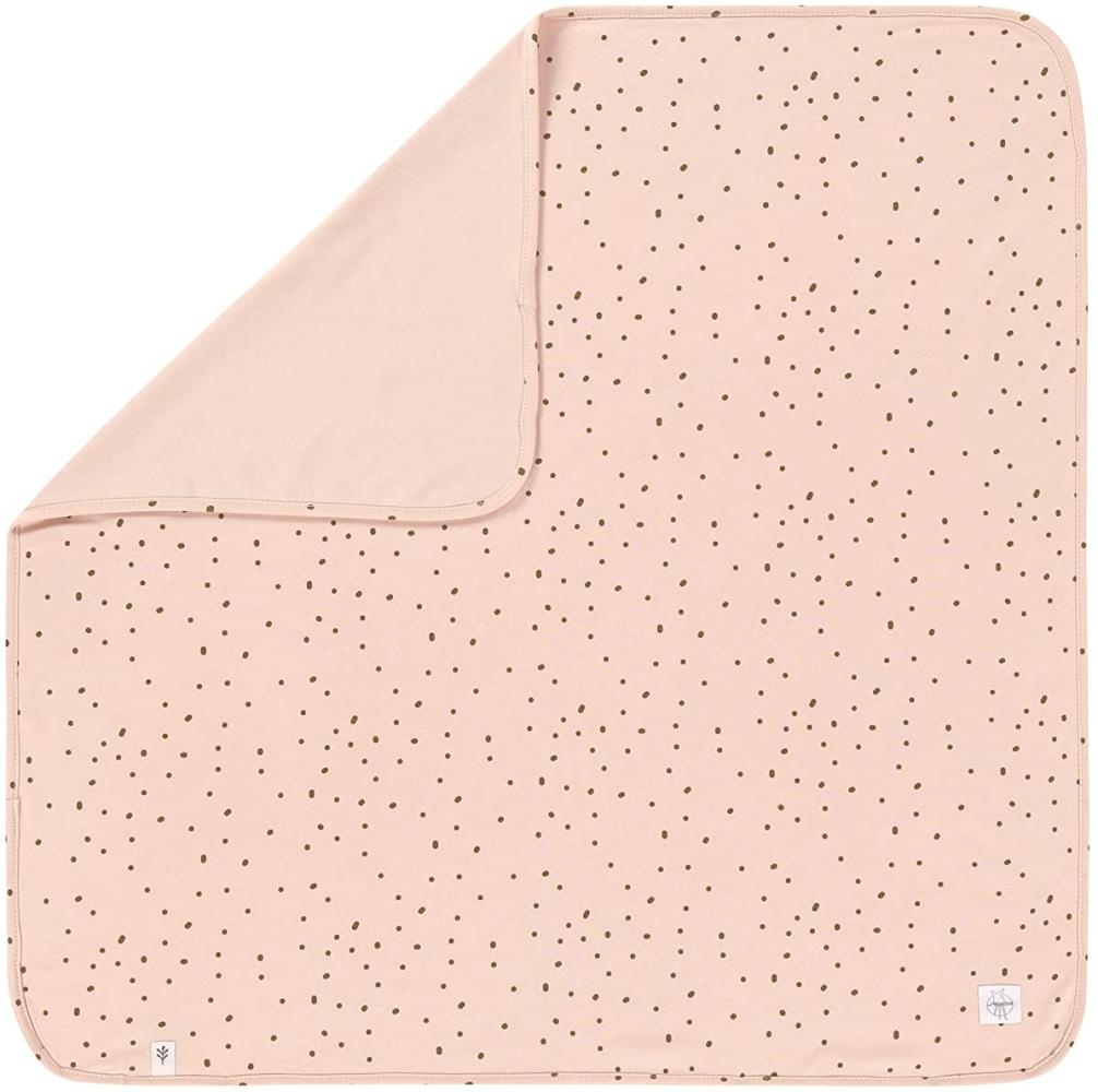 LÄSSIG Baby Schmusedecke Kuscheldecke GOTS zertifiziert weich/Interlock Baby Blanket 80 x 80 cm Dots powder pink Bild 1