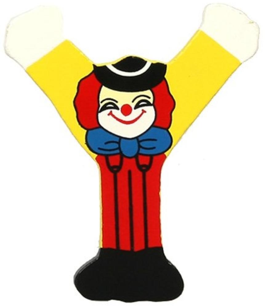 Clown-Buchstabe Holz -Y- Bild 1