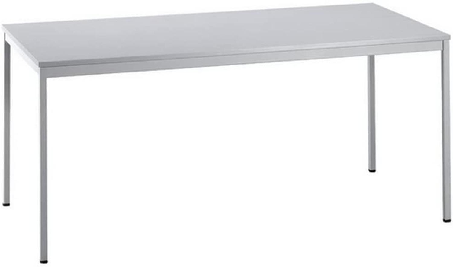 Besprechungstisch VS16 160x80cm Grau 4-Fuß Gestellfarbe: Grau Bild 1