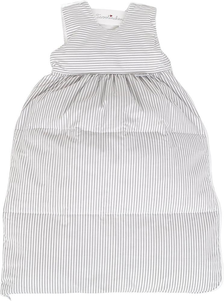 Tavolinchen Babyschlafsack Daunenschlafsack\"Streifen klassisch\" Kinderschlafsack - grau - 80cm Bild 1