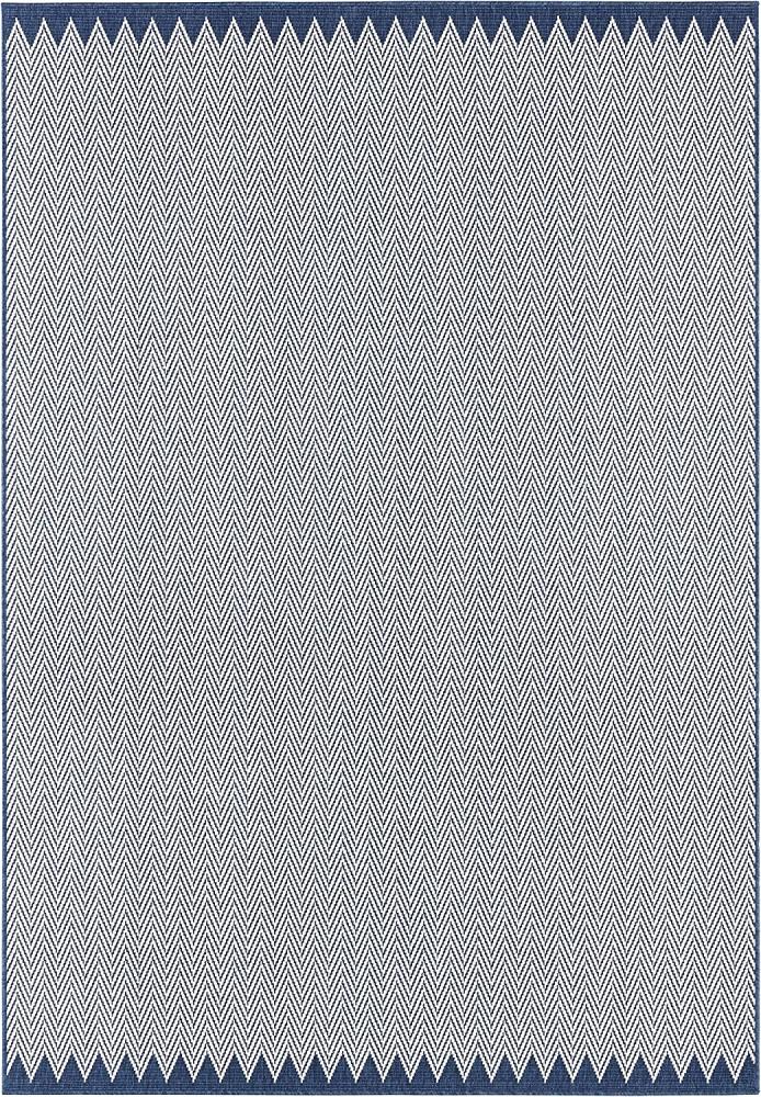 Schlingenteppich Ida Dunkelblau Creme - 160x230x0,4cm Bild 1