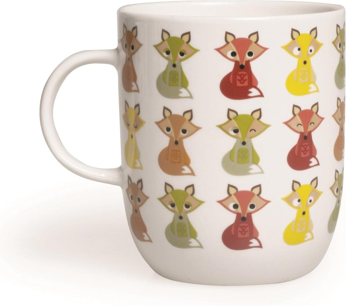 Excelsa Animals Tasse, 400 ml, aus Porzellan, Farbe: Weiß Fuchs 8. 9x8. 9x10. 6 cm Weiß bunt Bild 1