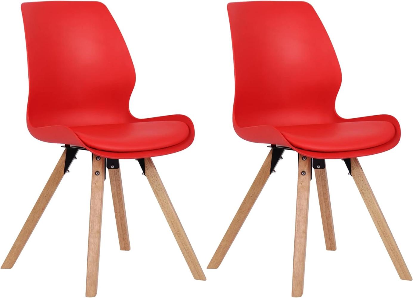2er Set Stuhl Luna Kunststoff (Farbe: rot) Bild 1