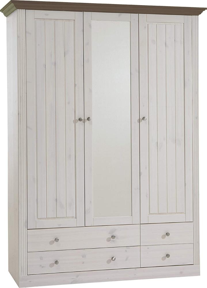 Steens 'Monaco' 3-trg. Kleiderschrank, mit Spiegel, Kleiderstange, 4 Schubladen und 4 Ablagefächern Bild 1