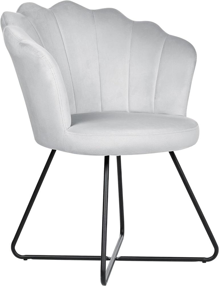 Sessel Samtstoff grau schwarz LOVELOCK Bild 1