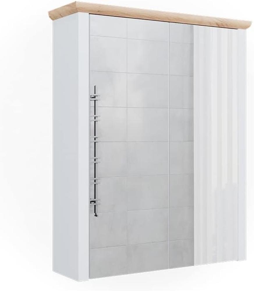 Vicco Spiegelschrank Nino für Badezimmer Weiß-Artisan, Badschrank mit 3 Ablagen Bild 1