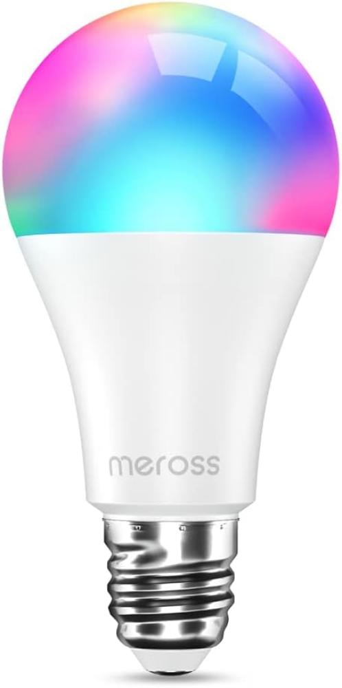 Meross Smart LED Lampe, WLAN dimmbare Glühbirne intelligente Mehrfarbige Birne Äquivalent 60W E27 2700K-6500K kompatibel mit Alexa, Google Home und SmartThings, Warmweiß Bild 1