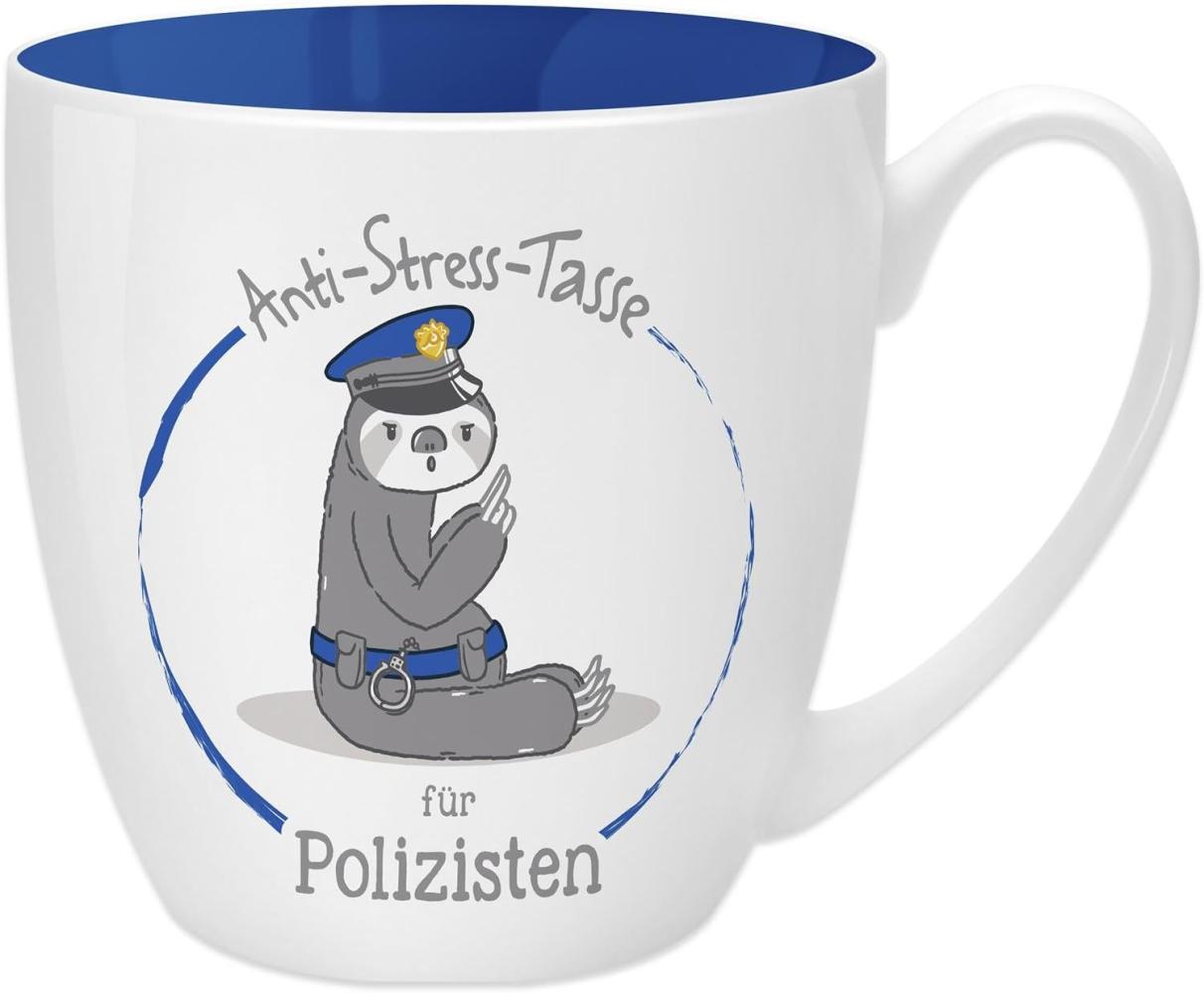 GRUSS & CO Anti-Stress-Tasse Motiv "Polizisten" | Tasse mit Spruch, 45 cl, New Bone China | Geschenk lustig | 45498 Bild 1