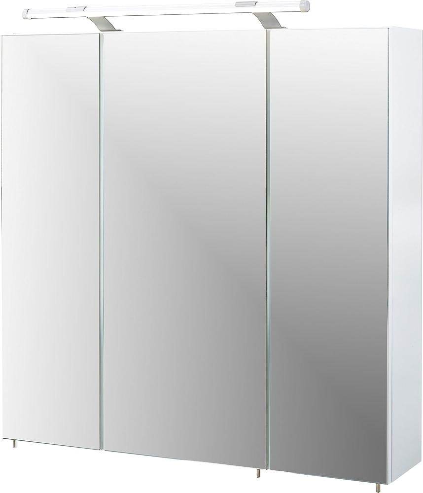 Schildmeyer Spiegelschrank, Melaminharzbeschichtete Spanplatte, weiß, 70 x 16 x 75 cm Bild 1