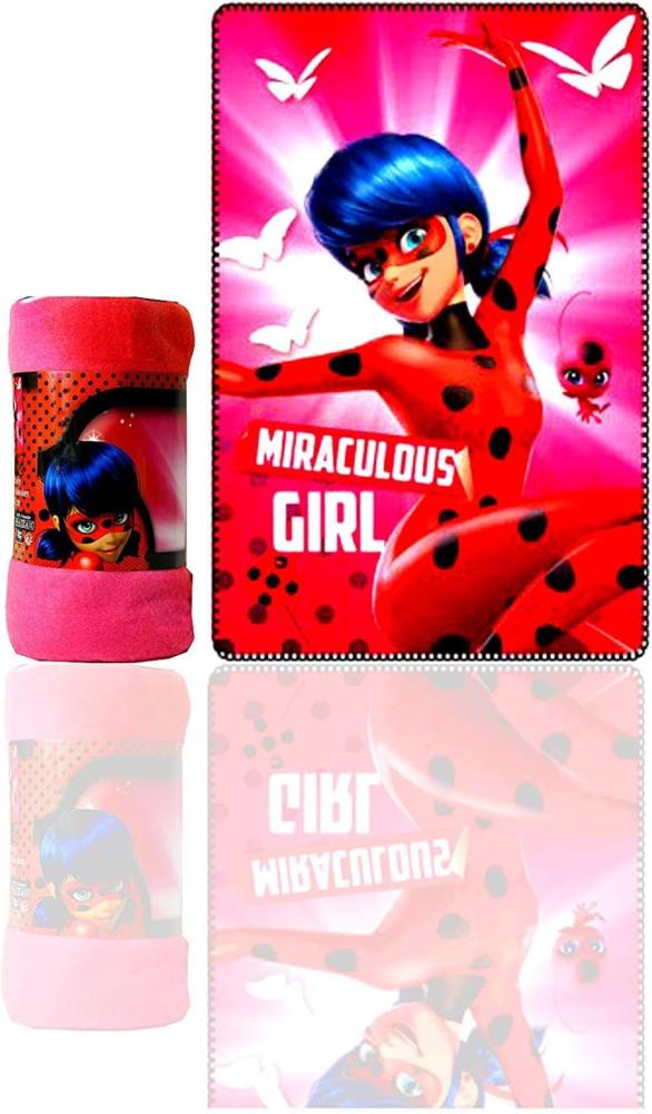 Miraculous Ladybug Kids Polarfleecedecke, Kinder Decke 100 x 150 cm, rot - pink 100% Polyester Bild 1