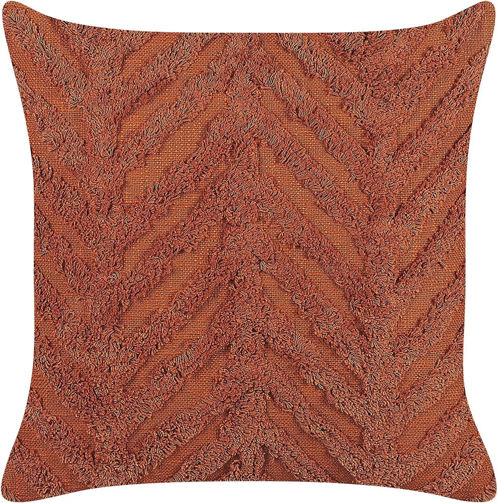 Dekokissen geometrisches Muster Baumwolle orange getuftet 45 x 45 cm LEWISIA Bild 1