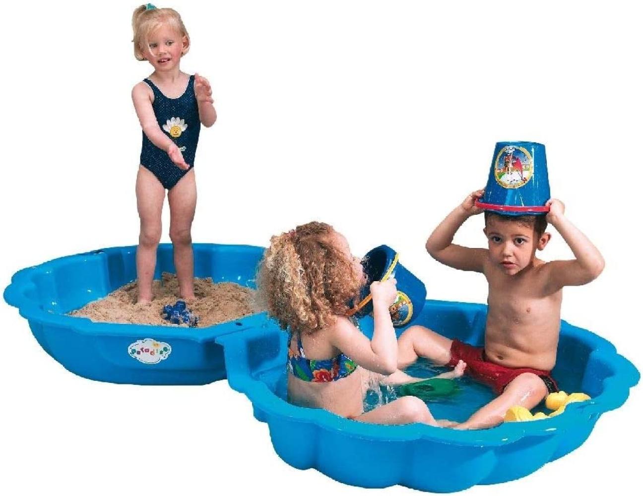 Paradiso Toys 'Sandmuschel' Sandkiste / Sandkastenschalen, 102 x 88 x 20 cm, ab 1,5 Jahren, 2-teilig, blau Bild 1