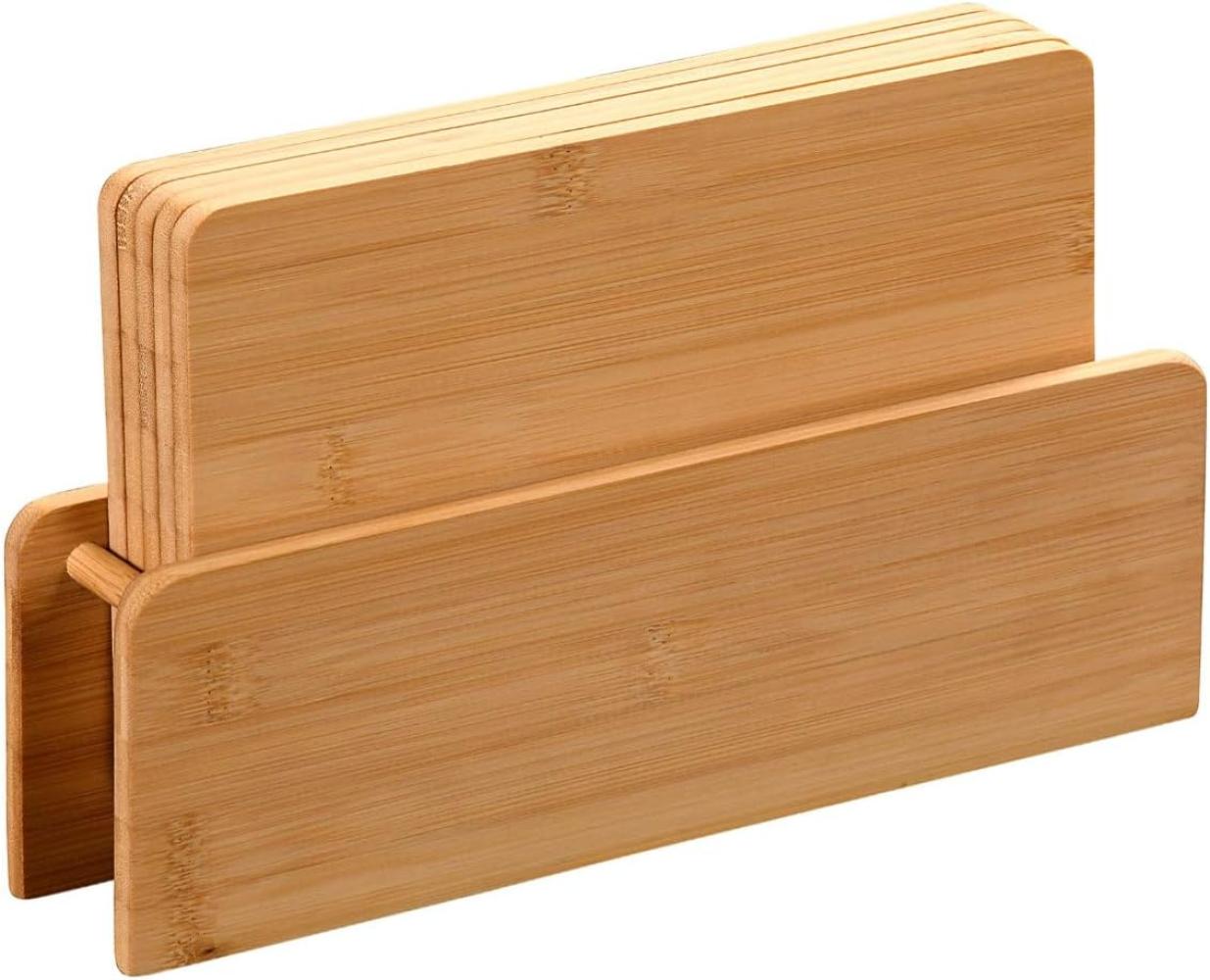 KESPER 58376 Brettchenständer mit 5 Brettchen aus Bambus / Frühstücksbrettchen Bild 1