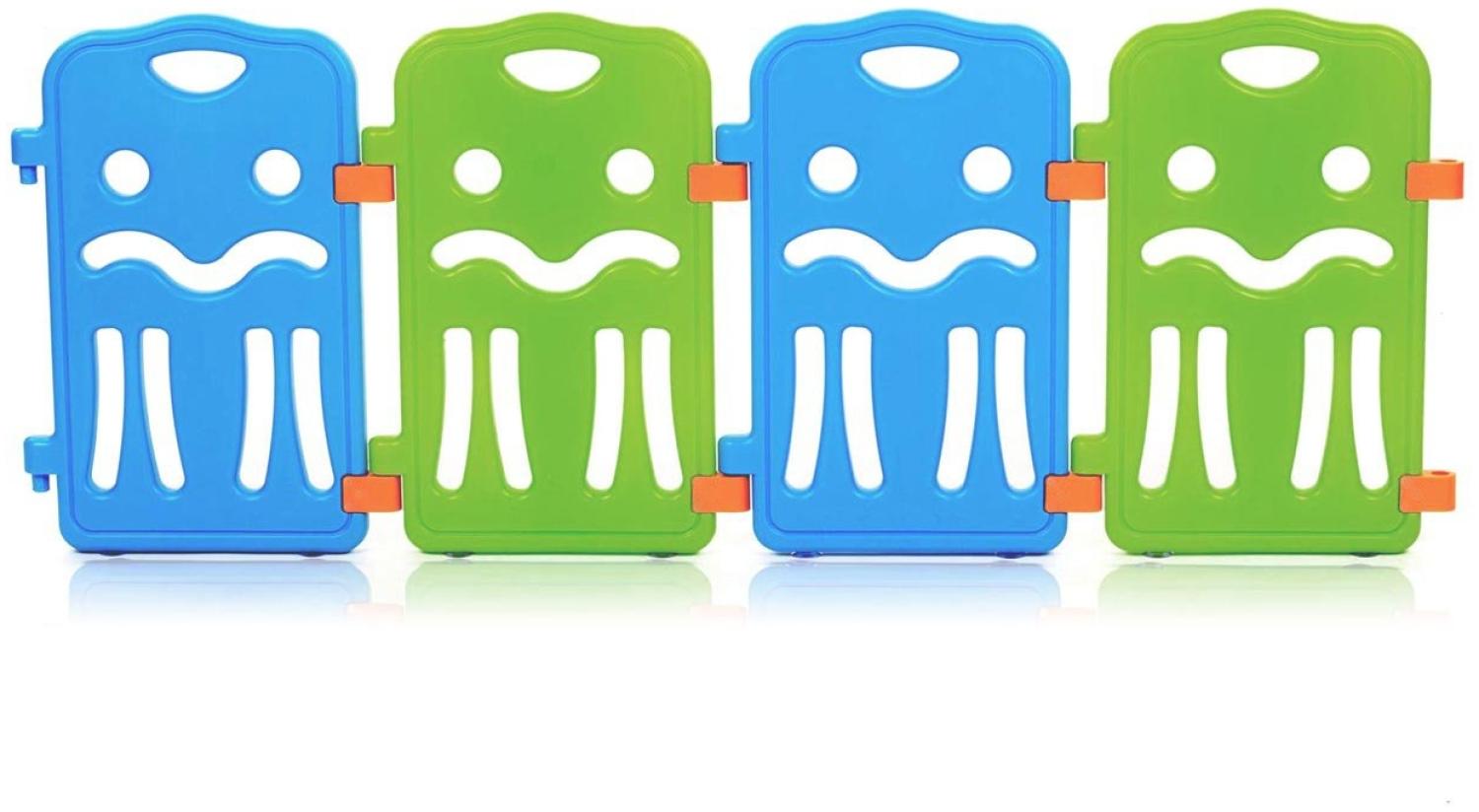 Baby Vivo Zusatzpaket Laufgitter Baby Absperrgitter Krabbelgitter Schutzgitter für Kinder aus Kunststoff mit Tür und Spielzeug - COLORS erweiterbar Bild 1