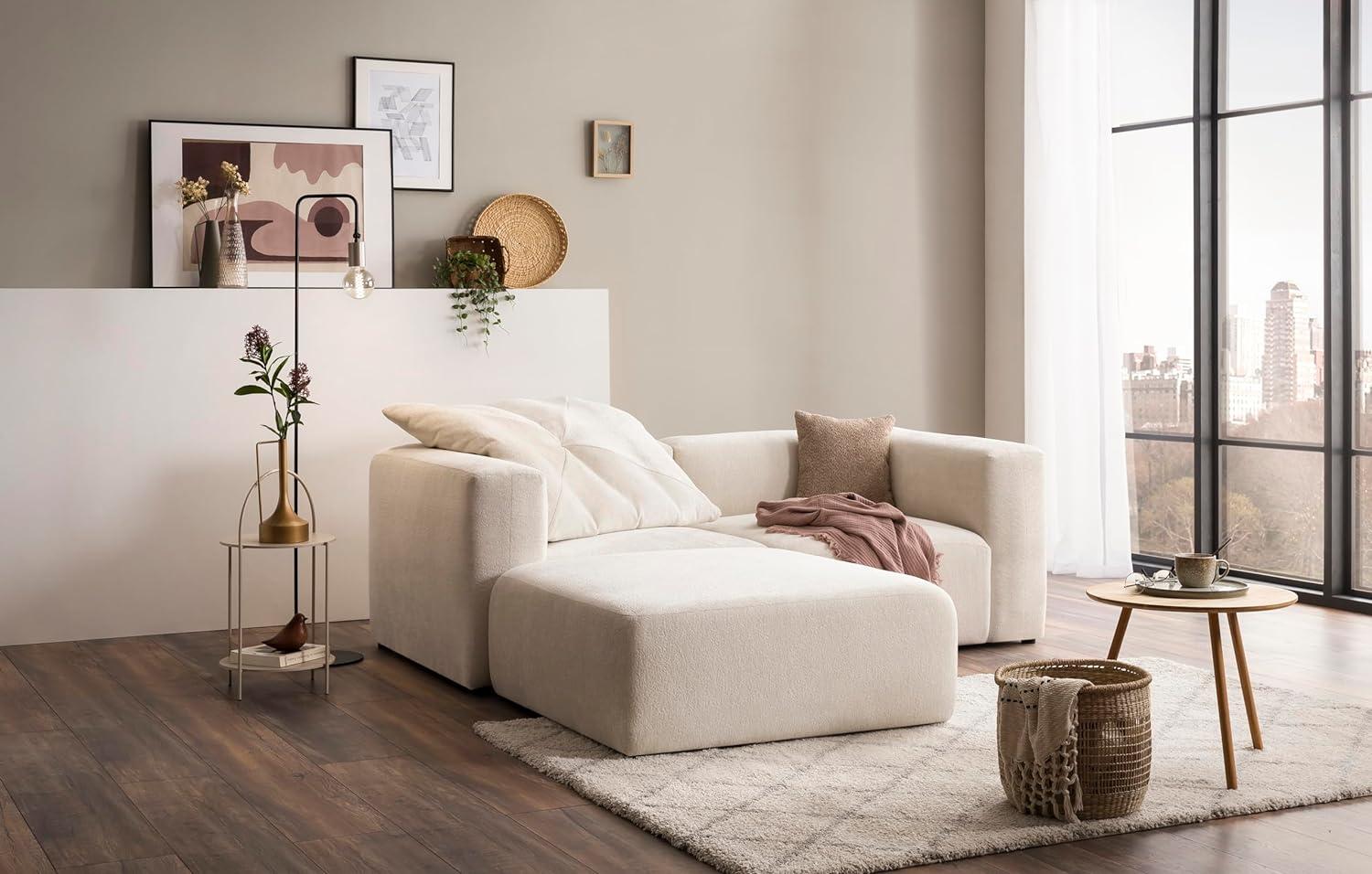 DOMO Collection Ecksofa Adrian, Modulsofa in L-Form, aus 3 Modulen, Sofa, Couch 216 x 193 cm in creme Bild 1