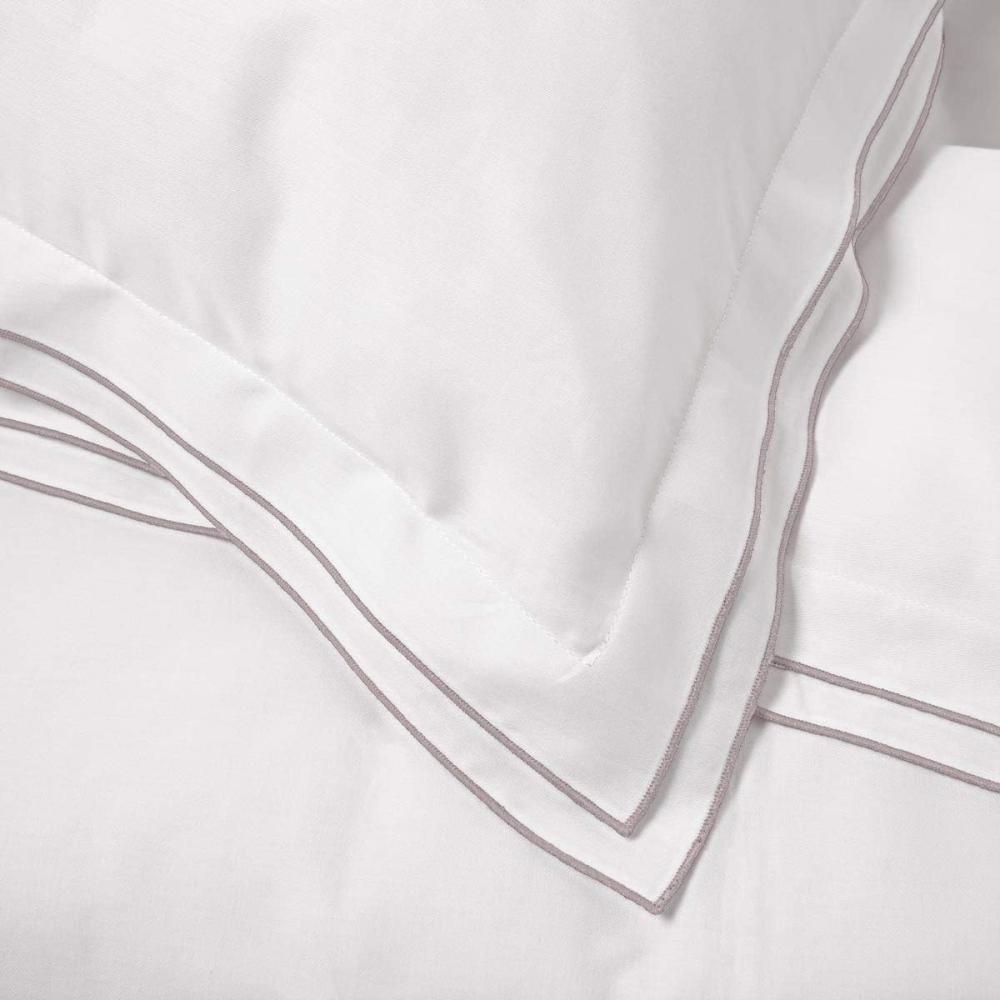 Traumschlaf Uni Kissenbezug White Collection Portofino | 40x40 cm | light-grey Bild 1