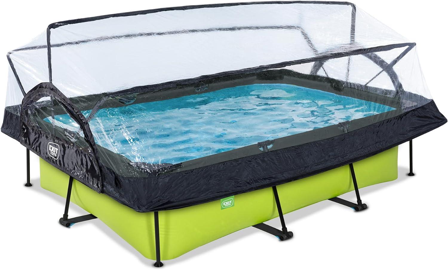EXIT Lime Pool mit Abdeckung und Filterpumpe - grün 300x200x65cm Bild 1
