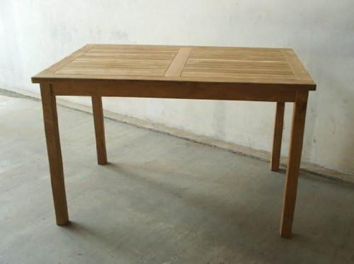 Premium Teak Tisch rechteckig Gartentisch Gartenmöbel Teakmöbel Holztisch 90 cm Bild 1