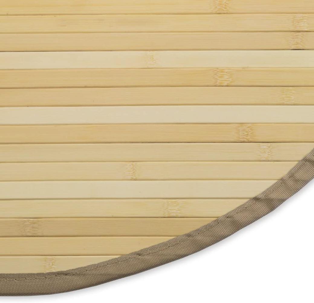 Homestyle4u Teppich, rund, Bambus natur, Ø 120 cm Bild 1