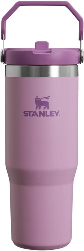 Stanley IceFlow Flip Straw Trinkflasche mit Strohhalm 0. 89L - Hält 12+ Stunden Kalt - Auslaufsicher - Edelstahl Trinkbecher - BPA Frei - Spülmaschinenfest - To Go Becher - Lilac Bild 1