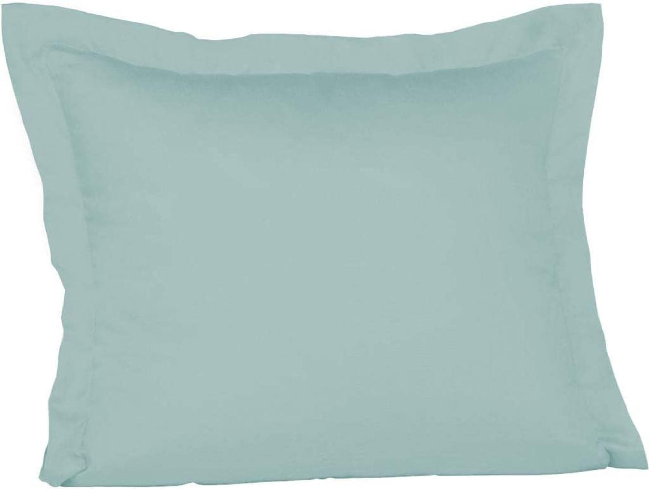 Fleuresse Mako-Satin-Kissenbezug uni colours aqua 6078 35 x 40 cm Bild 1