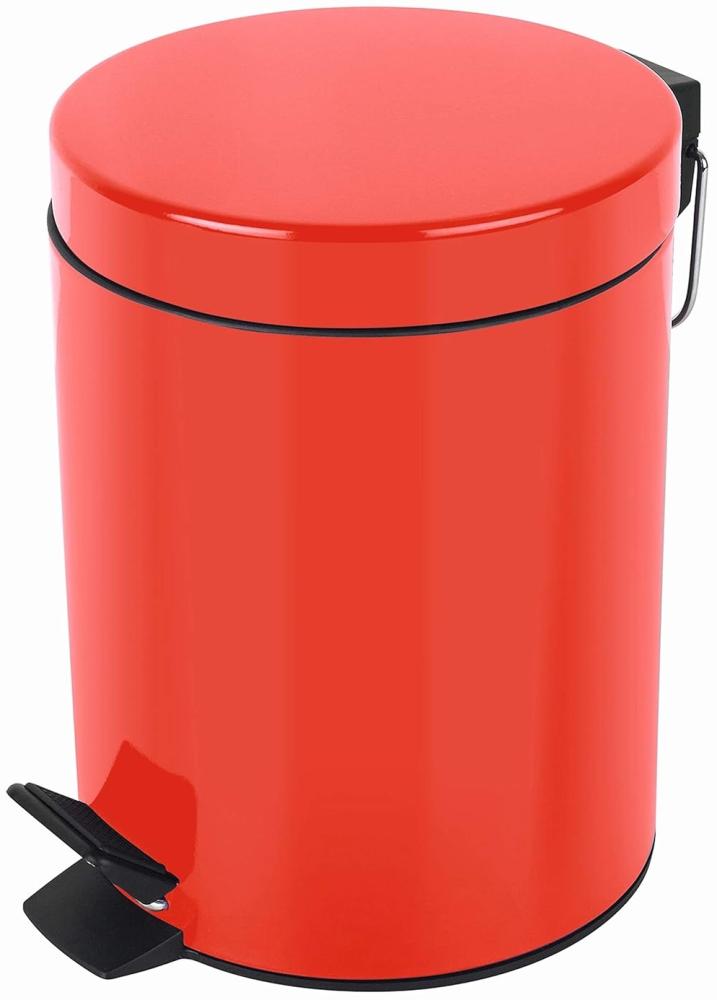 Spirella Kosmetikeimer "Sydney Rot" Mülleimer Treteimer Abfalleimer - 5 Liter – mit herausnehmbaren Inneneimer Bild 1