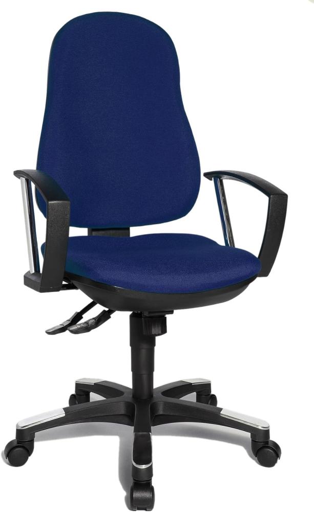 Topstar 9020AG26, Trend SY 10, Bürostuhl, Schreibtischstuhl, ergonomisch, mit Armlehnen, Bezugsstoff blau Bild 1
