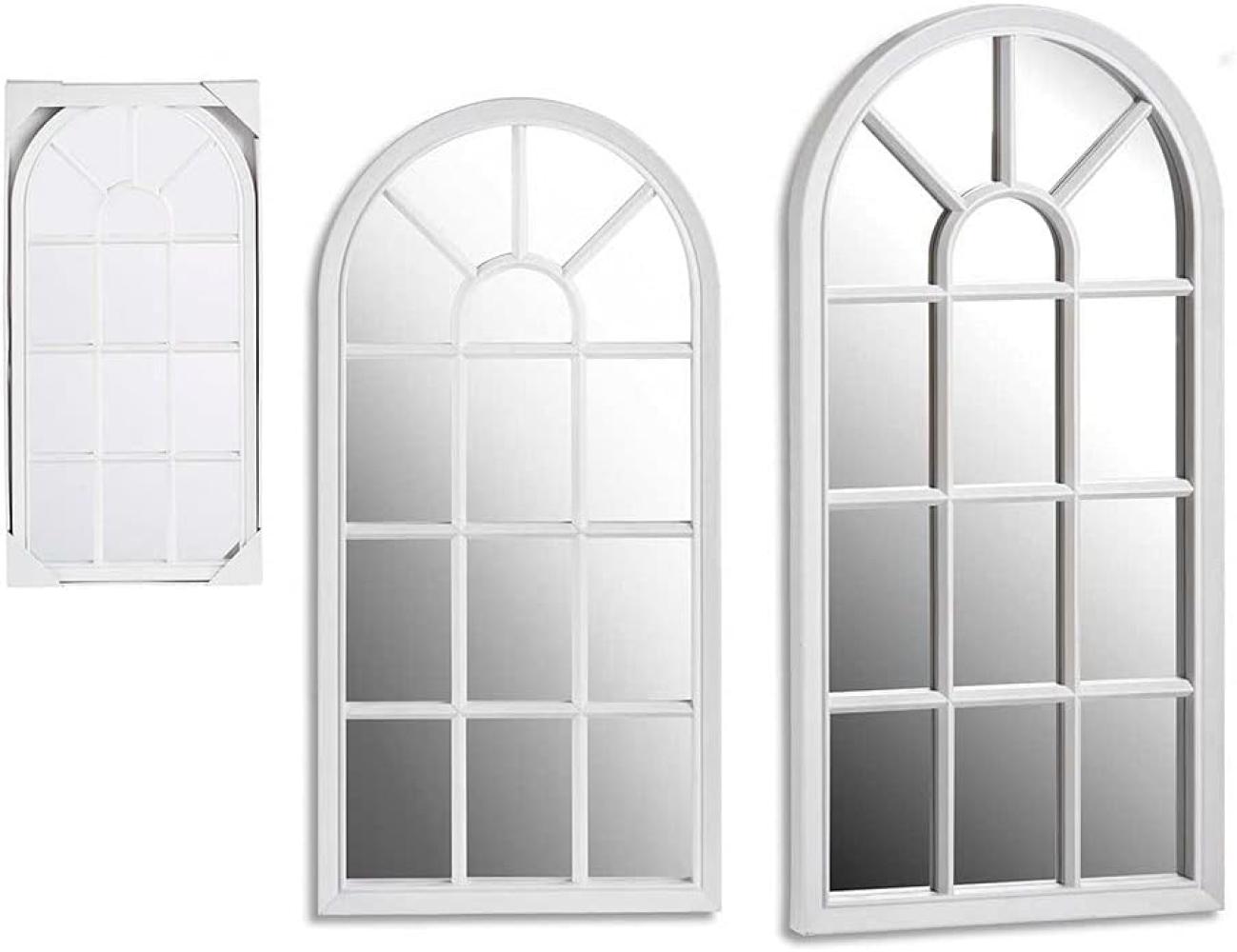 Wandspiegel Weiß Kunststoff Glas (34,5 x 2,5 x 69,5 cm) Bild 1