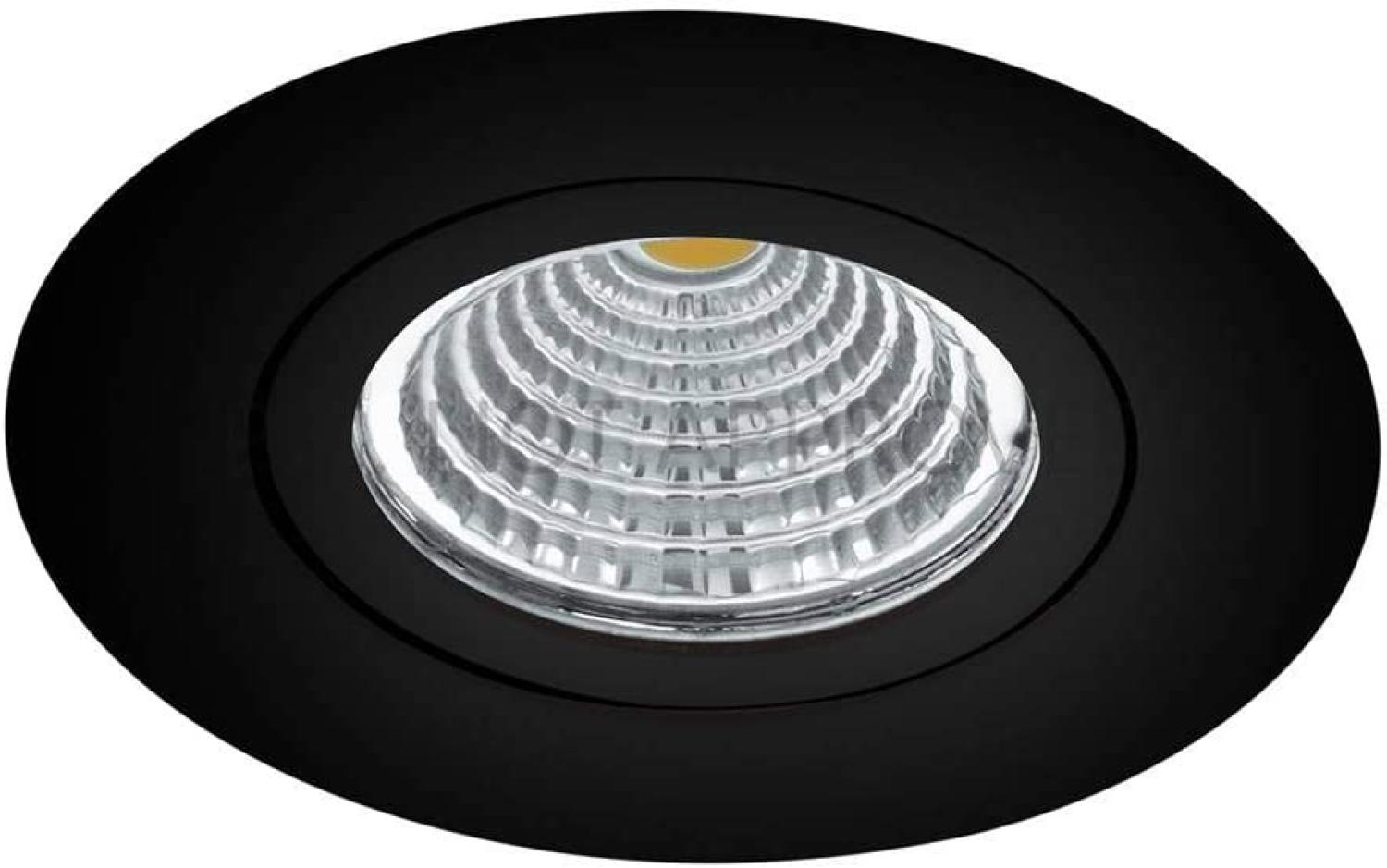 Eglo 98609 Hochvolt LED Einbauleuchte SALICETO schwarz 2700K rund Ø8,8cm H:4,2cm schwenkbar dimmbar Bild 1