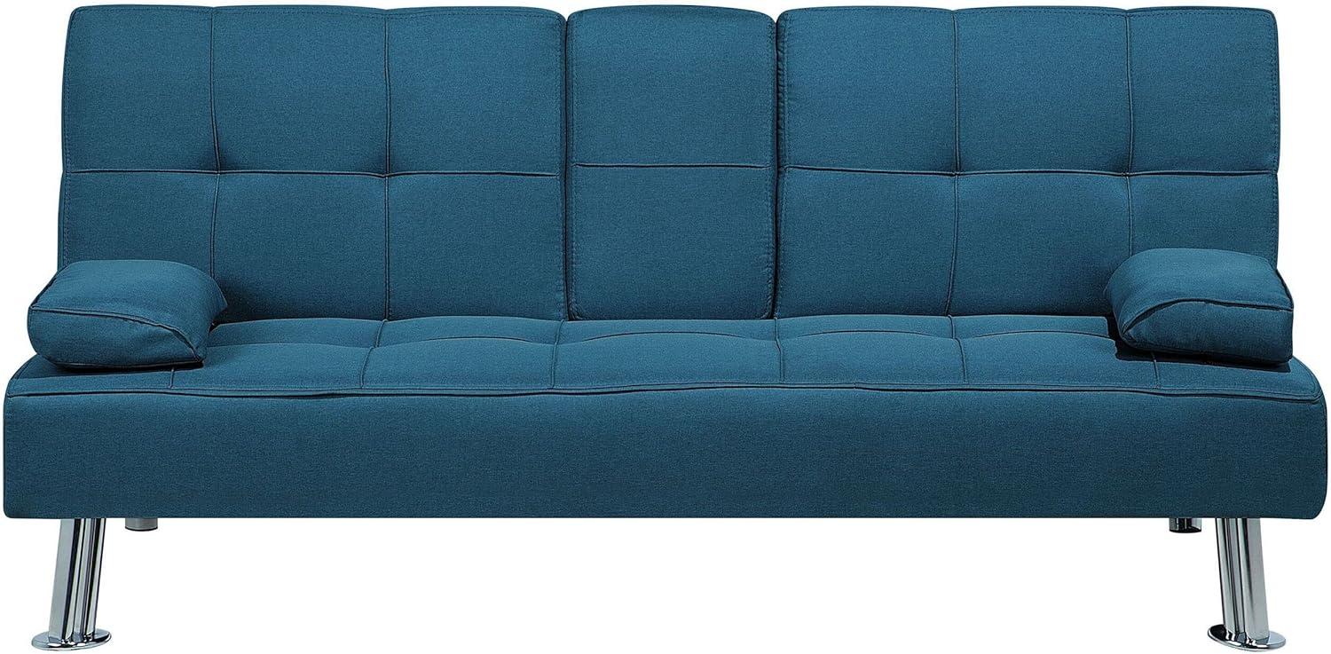 Schlafsofa 3-Sitzer Polsterbezug blau ROXEN Bild 1
