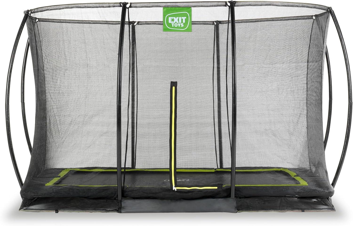 EXIT Silhouette Bodentrampolin 214x305cm mit Sicherheitsnetz - schwarz Versunkenes Trampolin Rechteckig 120 kg 3 Jahr(e) Sicherheitsnetz Montage erforderlich Bild 1