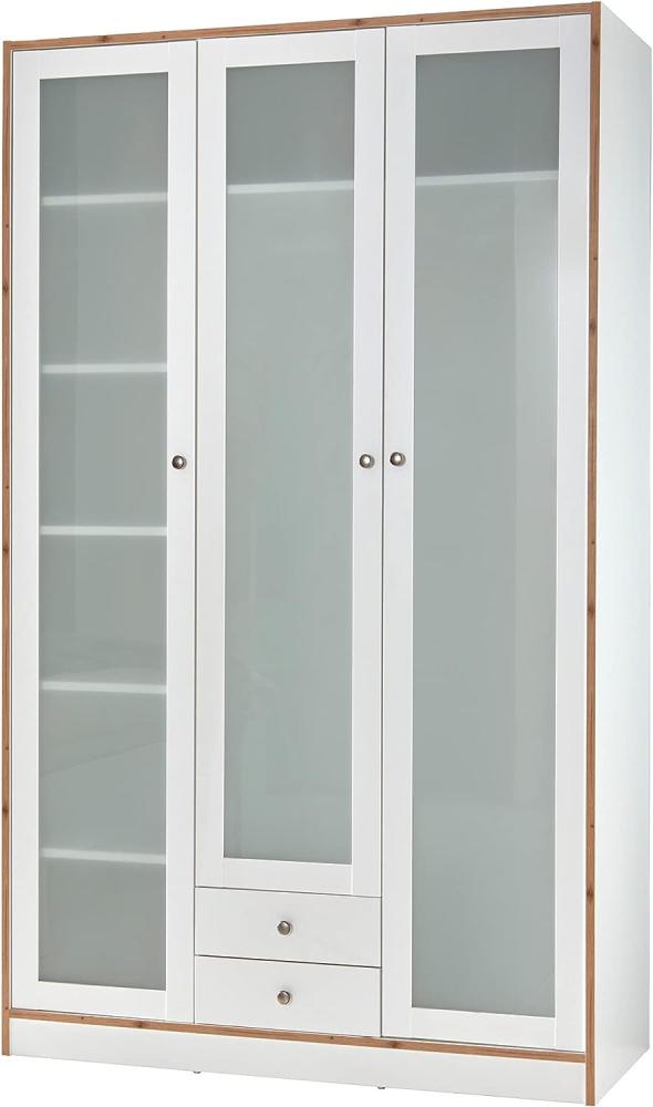 Kleiderschrank in weiß und Fichte Bramberg 127 x 213 cm Bild 1