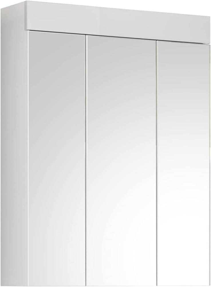 Badmöbel Spiegelschrank Snow in weiß Hochglanz 60 x 79 cm Bild 1