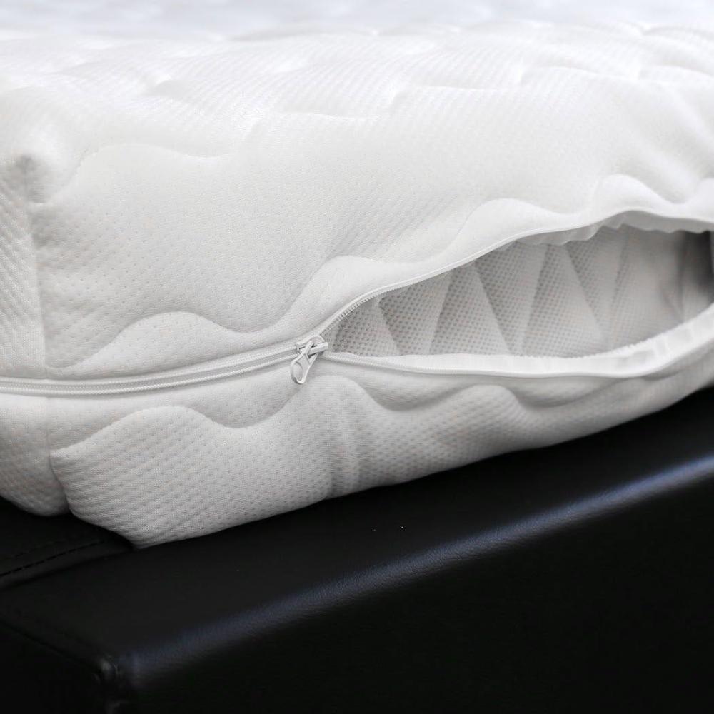 BettwarenShop Ersatz Matratzenbezug Doppeltuch, weiß, 80x200x18cm Bild 1