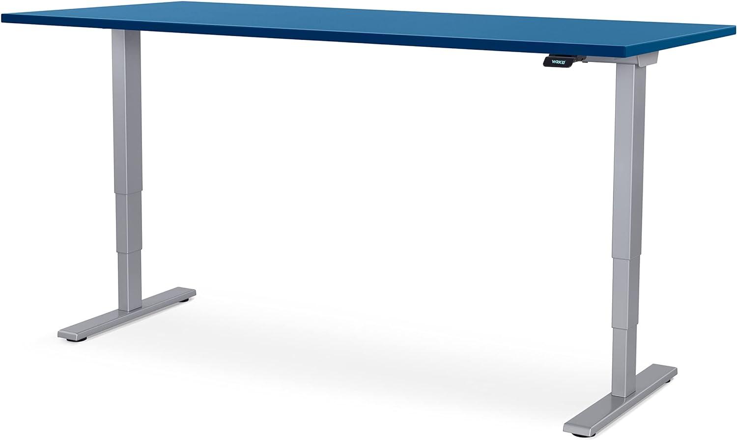 WRK21® SMART Elektronisch höhenverstellbarer Schreibtisch, Holz, Premium Ozean-Blau/Grau, 180 x 80 x 61-126 cm Bild 1