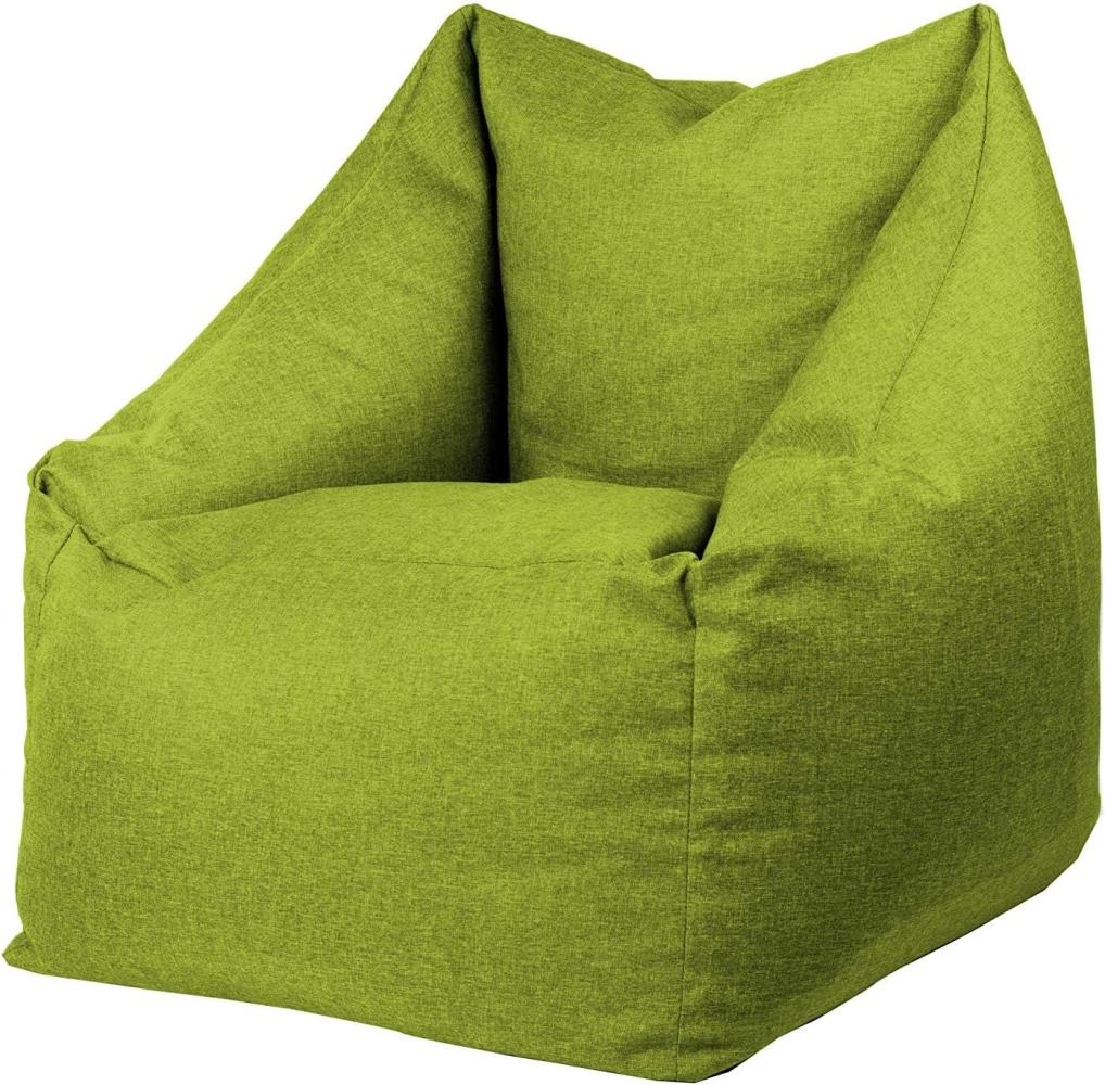 chilly pilley Sitzsack Sitzkissen Bodenkissen Sessel Gartenkissen Kissen Lounge mit Rückenlehne Sitz (Grün) Bild 1