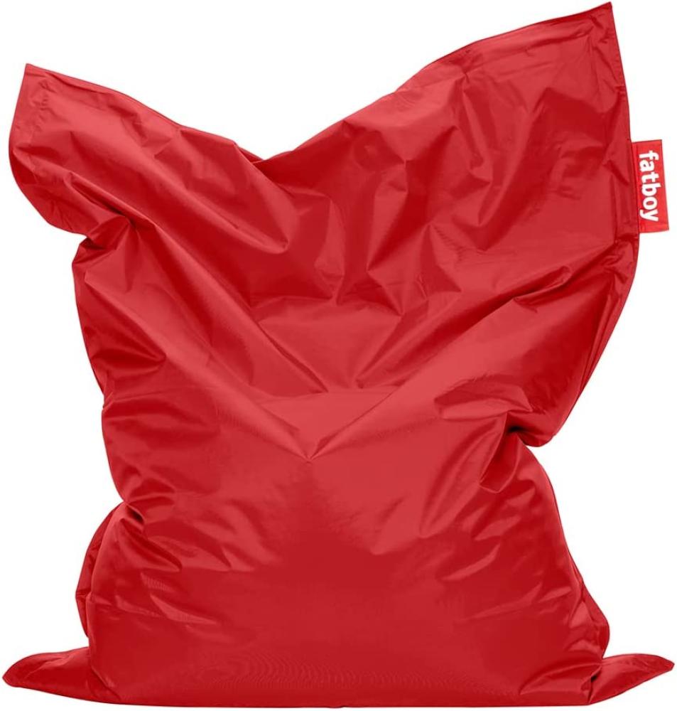 Fatboy® Original Rot Nylon-Sitzsack | Klassischer Indoor Beanbag, Sitzkissen | 180 x 140 cm Bild 1