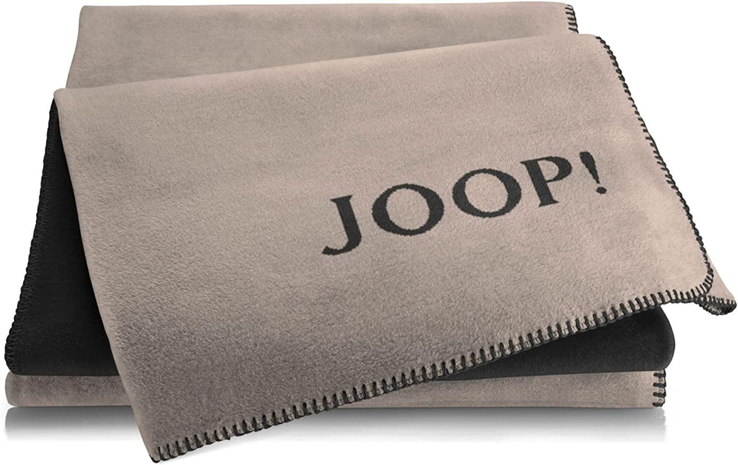 JOOP! Plaid Uni-Doubleface | Stein-Anthrazit - 150 x 200 Bild 1